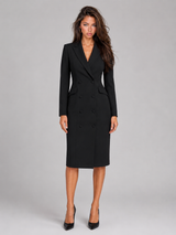 Robe midi blazer croisé cocktail femme