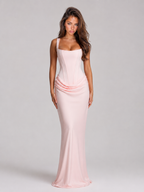 Bodycon Corset Maxi Dress Evening Women