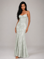 Sweetheart Neck Slip Maxi Dress Evening Women