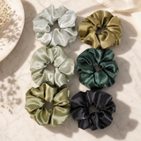 Lot de 6 chouchous en satin - Forêt