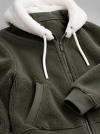Doudoune à capuche doublée sherpa pour femme