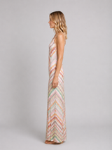 Boho multicolour crochet maxi dress for summer