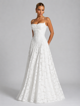 Women’s Floral Maxi Dress – Sculpted Silhouette