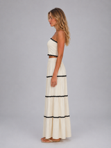 Two piece tiered maxi skirt summer set