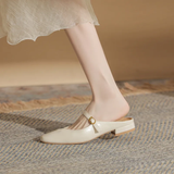 Women’s Leather Mule Flats