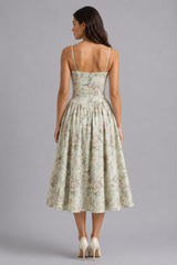 Vestido midi con corsé para eventos de verano e invitadas de boda - Estilo para ocasiones